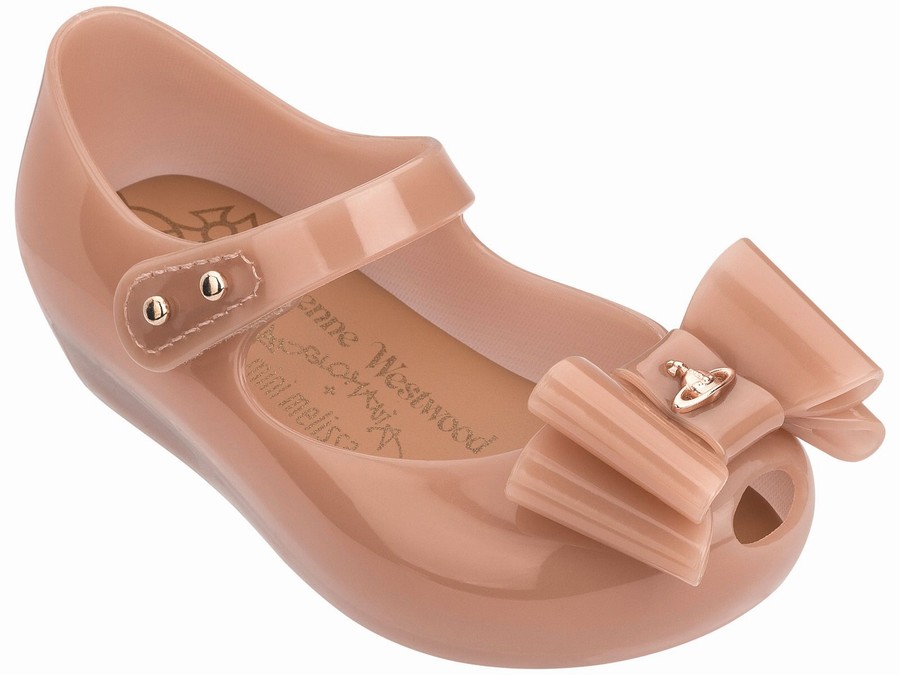 Bailarinas Mini Melissa Vivienne Westwood Ultragirl Bow Orb Bebe - Camello - Argentina OSI-384651